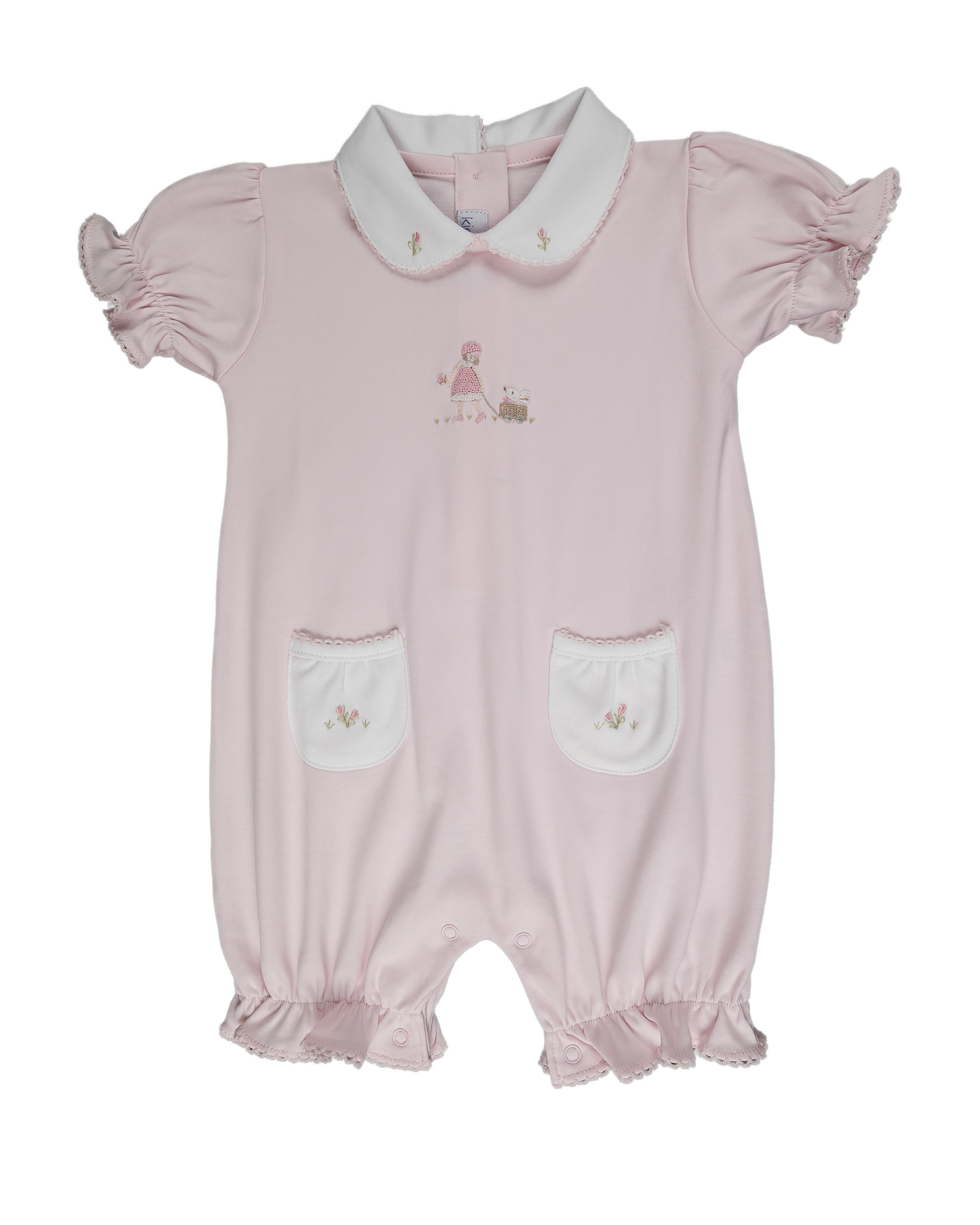 Baby Girl and Bunny Pima Romper