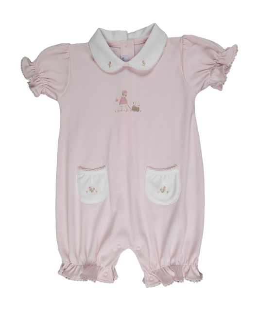 Baby Girl and Bunny Pima Romper