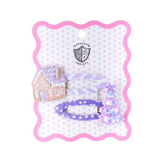 Sugarplum Ballet Gingerbread House & Christmas Tree Clip Set