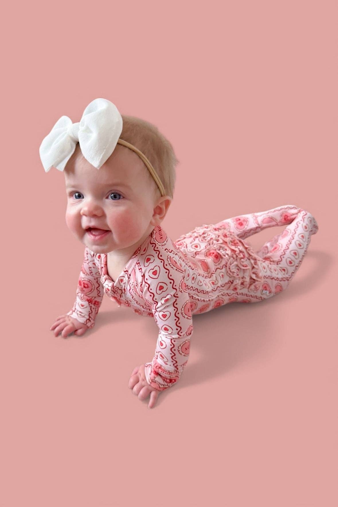 CANDY HEARTS DREAM RUFFLE ROMPER