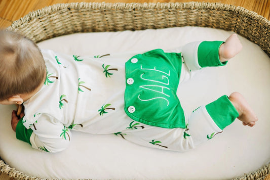 Palm Tree Buttflap Onsie Pajamas