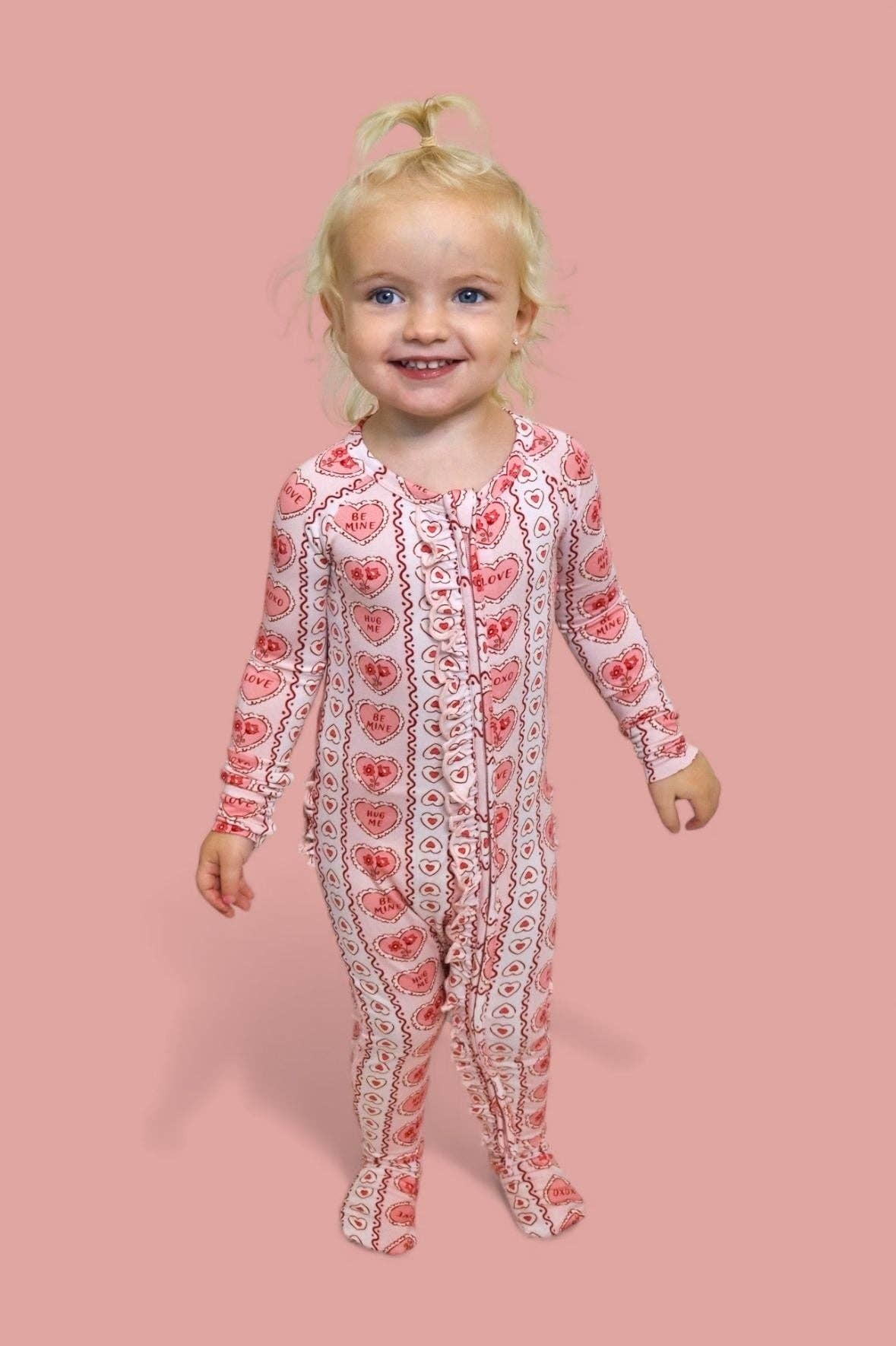 CANDY HEARTS DREAM RUFFLE ROMPER