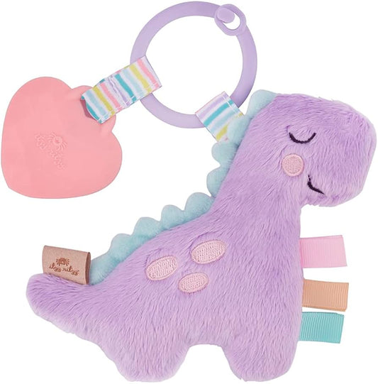 Itzy Pal™ Plush + Teether - Purple Dino