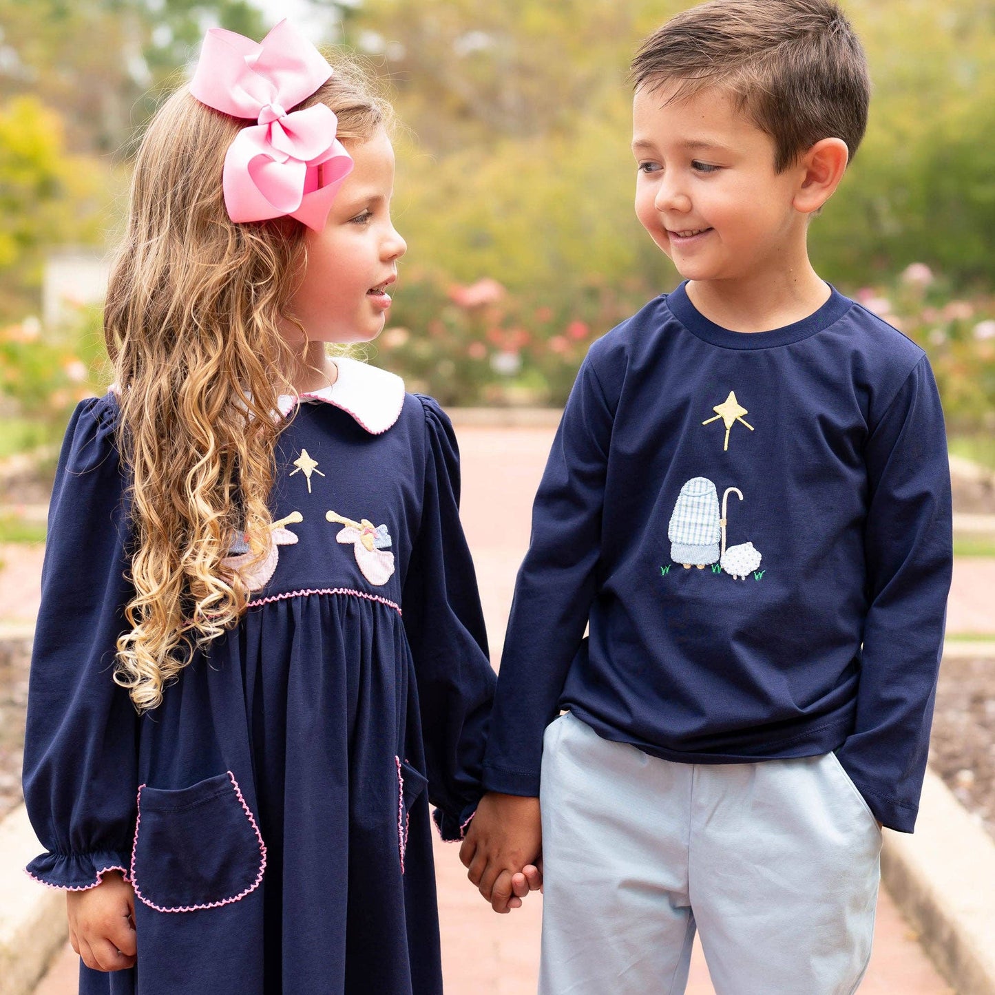 Girls Applique Dress - Nativity