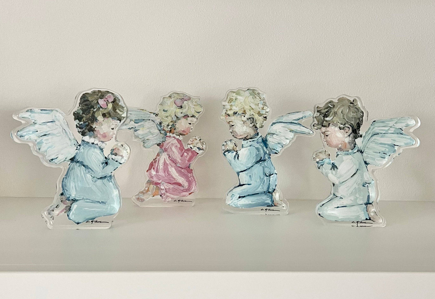 "Tiny Wings IV" acrylic shelfie