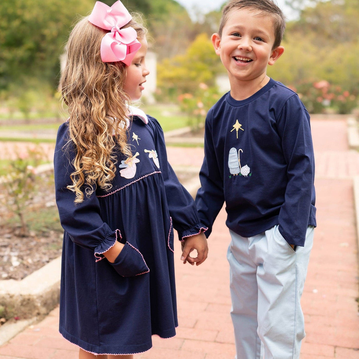 Girls Applique Dress - Nativity