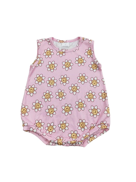 Girls Flowers Summer Sleeveless Bubble