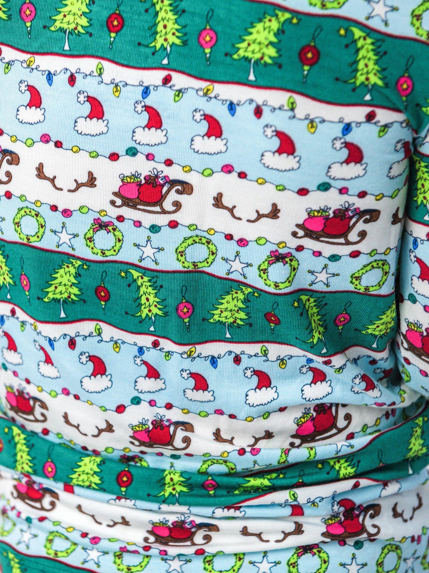 SoftSnooze™ Kids Bamboo Viscose Festive Fair Isle Long Sleeve Pajama Set