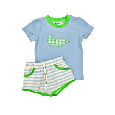 Blue Later Gator Short Set