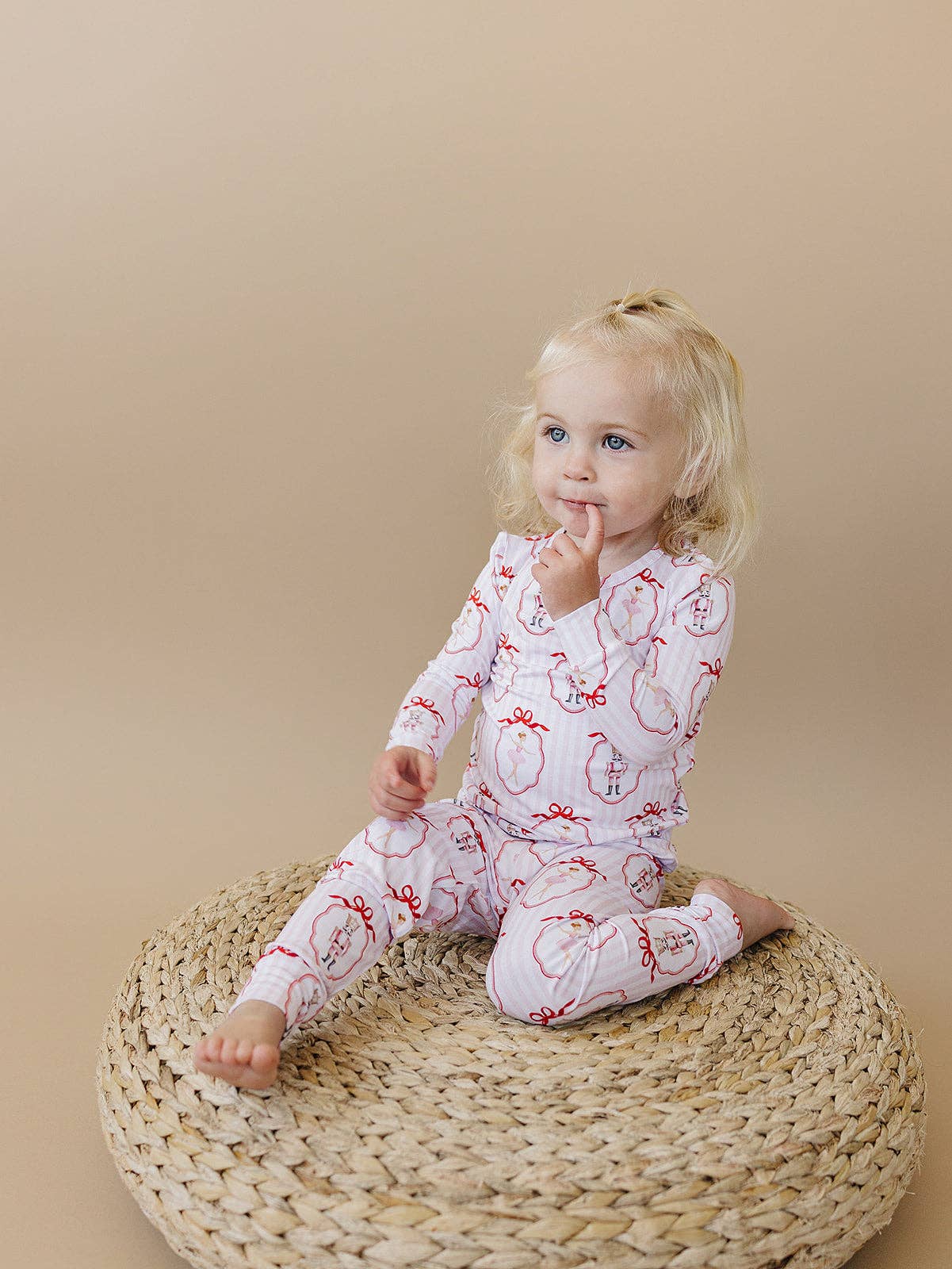 Christmas & Holidays Bamboo Two Piece Set | Pink Nutcracker