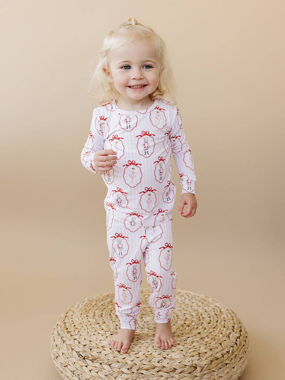 Christmas & Holidays Bamboo Two Piece Set | Pink Nutcracker