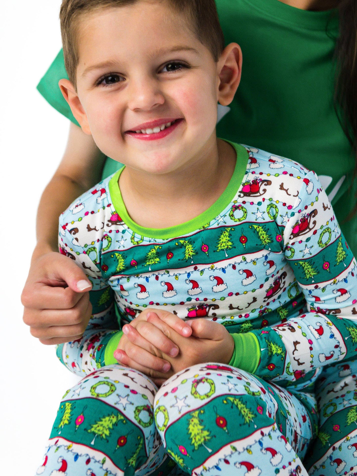 SoftSnooze™ Kids Bamboo Viscose Festive Fair Isle Long Sleeve Pajama Set