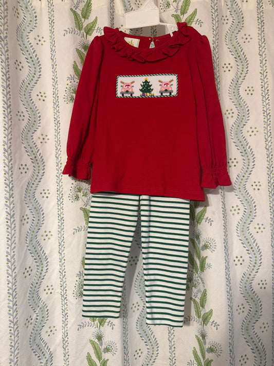 Christmas Friends Birdie Blouse & Leggings Set