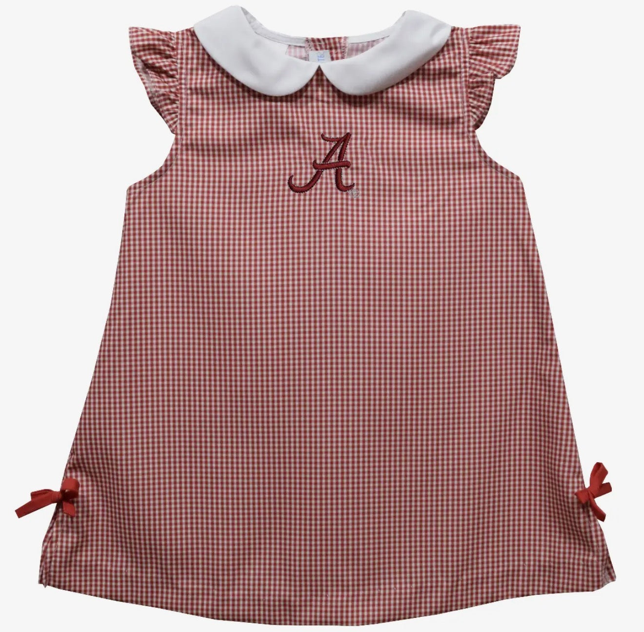 Alabama Crimson Tide Embroidered Gingham A Line Dress