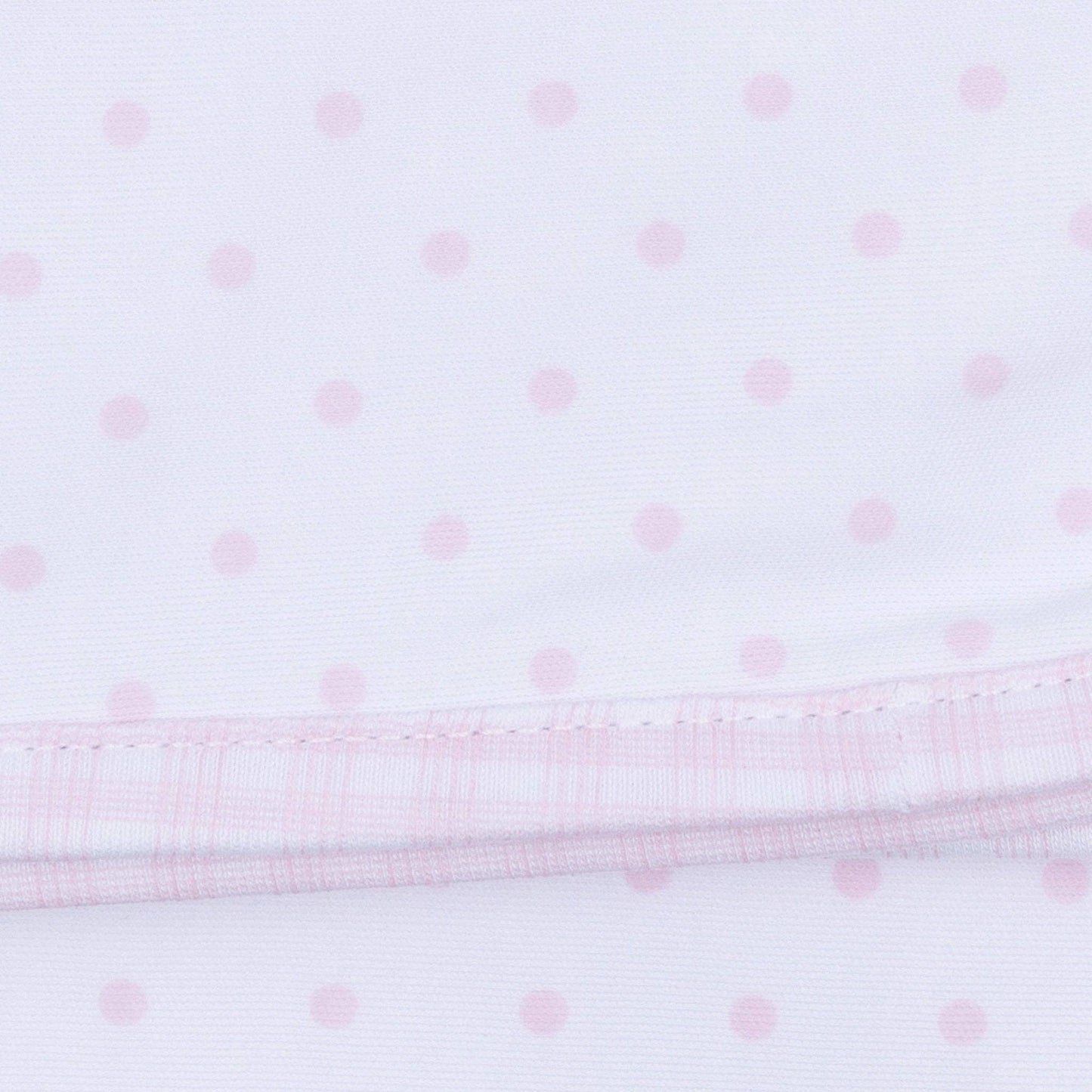 Gingham Dots Zip Footie - Pink