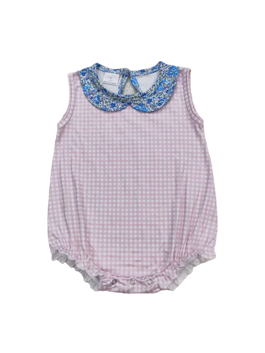 Pink Checkered Collar Bubble