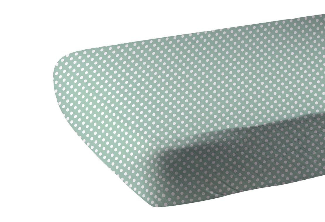 Jade Polka Dot Crib Sheets