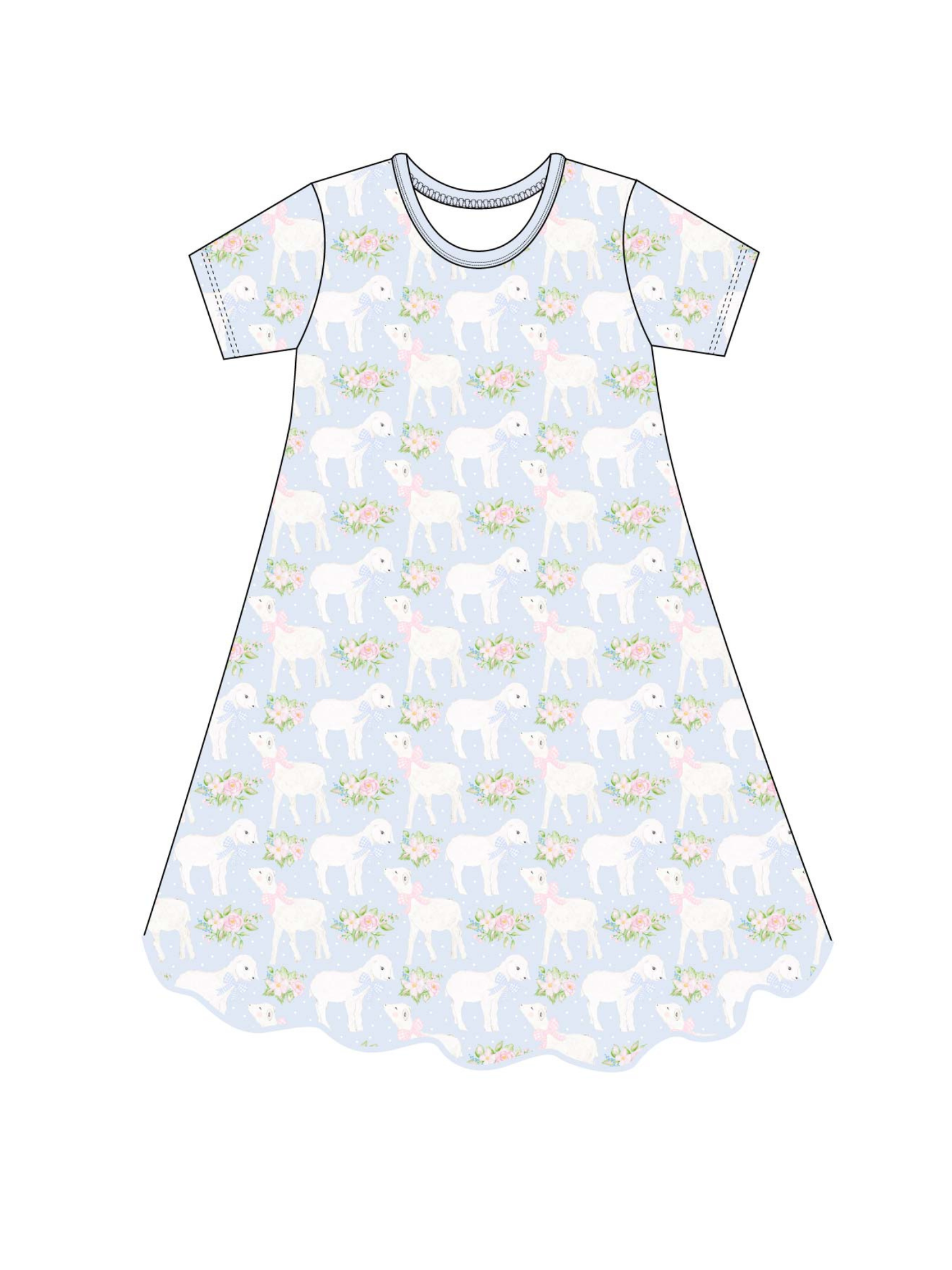 Easter Lambs Nightgown