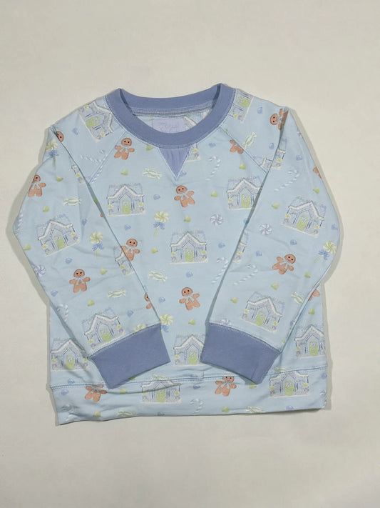 Campbell Crewneck- Candyland Dreams in Baltic Blue (Bayfield Blue)