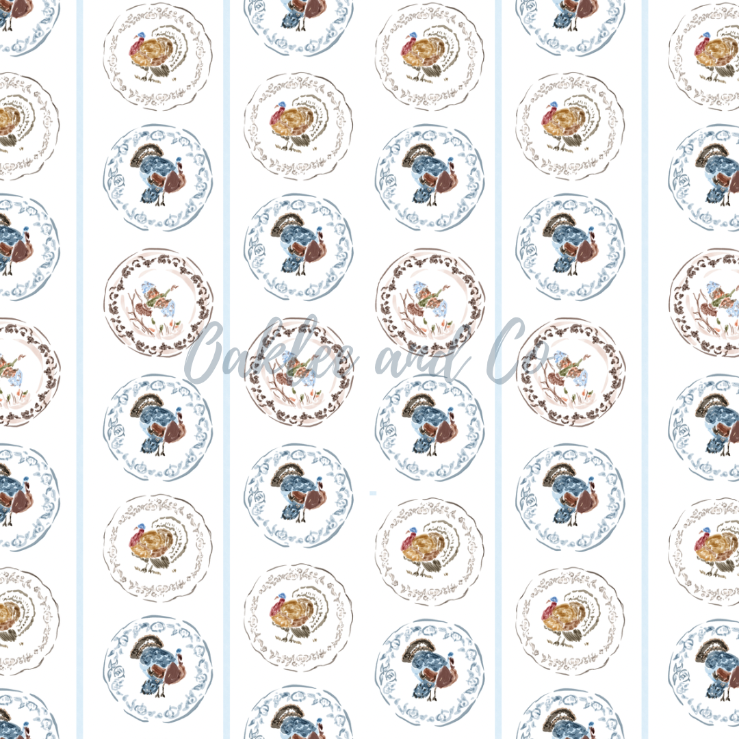 Turkey Plates 2 Piece Set *ETA May*