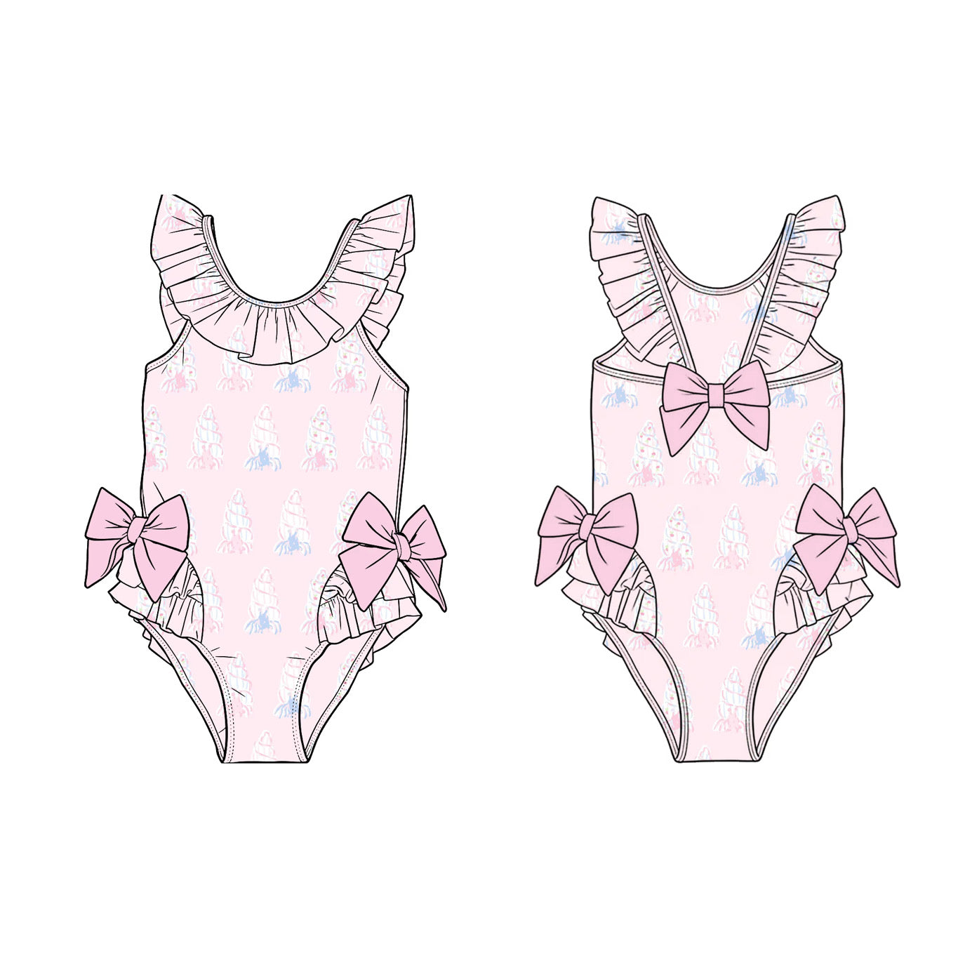 Girls Sand Crabs Swimsuit *May ETA*