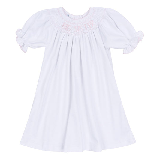 Big and Little Classics Pink Big Sister Bishop S/S Toddler Dress