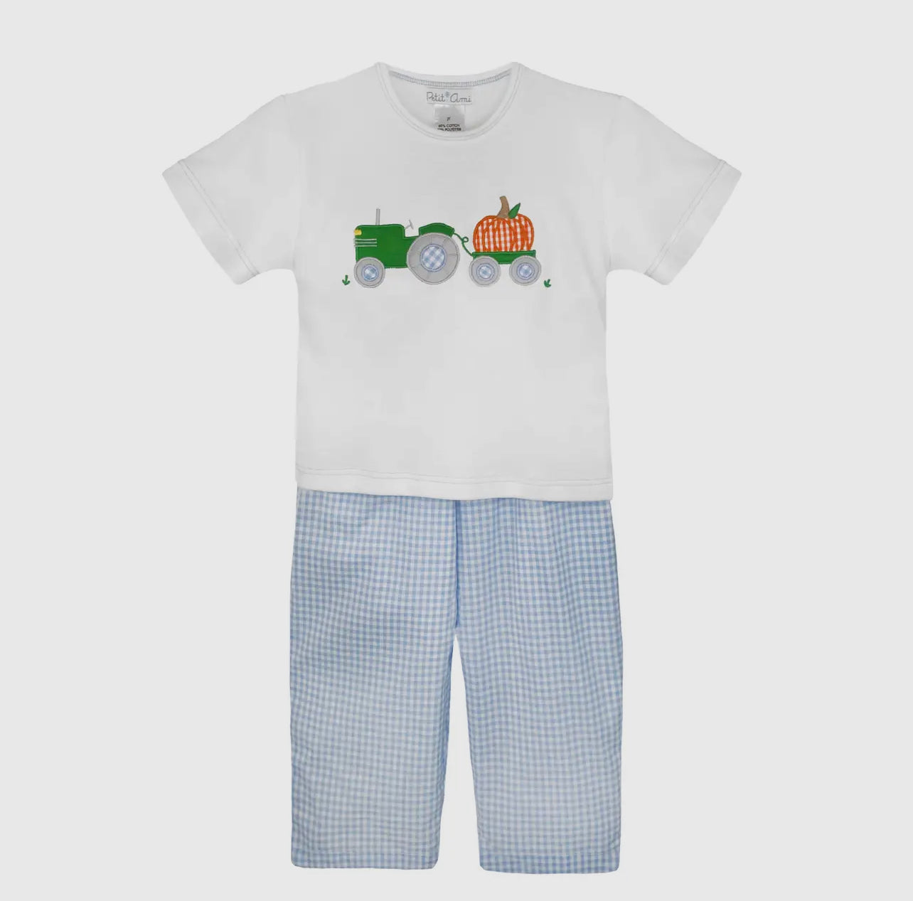 Pumpkin Appliqué Shirt and Pants Set