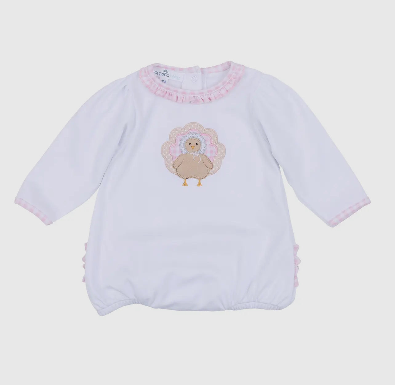 Pilgrim Pals Long Sleeve Ruffle Bubble - Pink