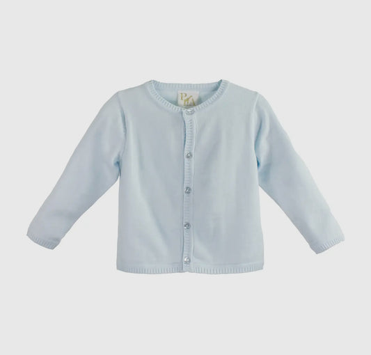 Ladder Edge Cardigan Sweater - Blue