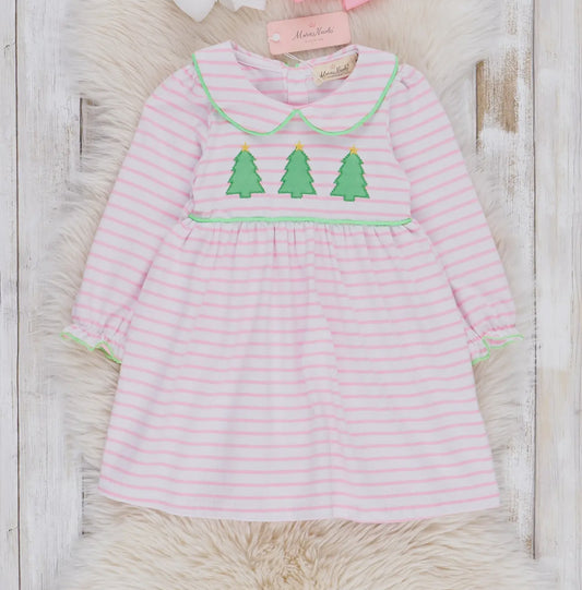 Lime and Pink Christmas Tree Dress