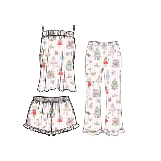 Women's Nutcracker Noel 3-Piece Tank Top Set - Pink * ETA 09/30