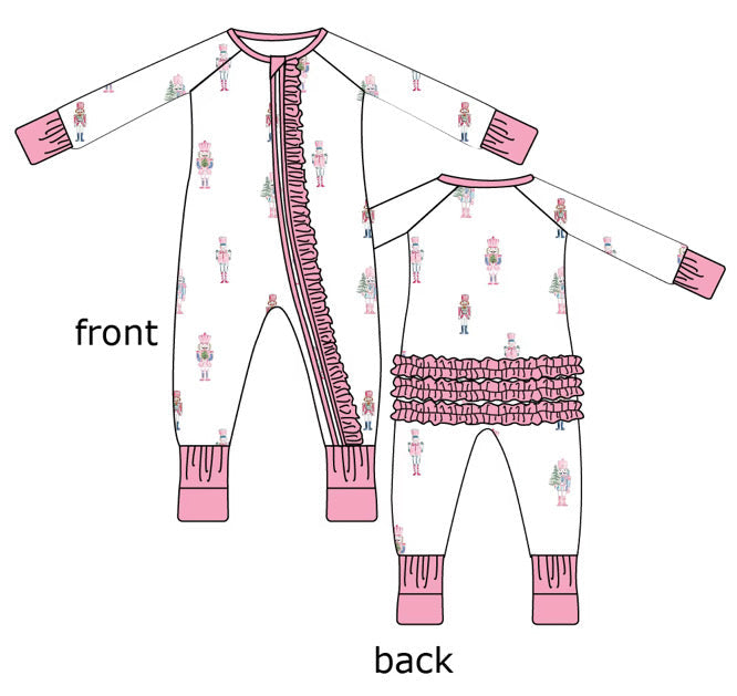 Sugarplum Soldiers Ruffle Zippie * ETA 10/20