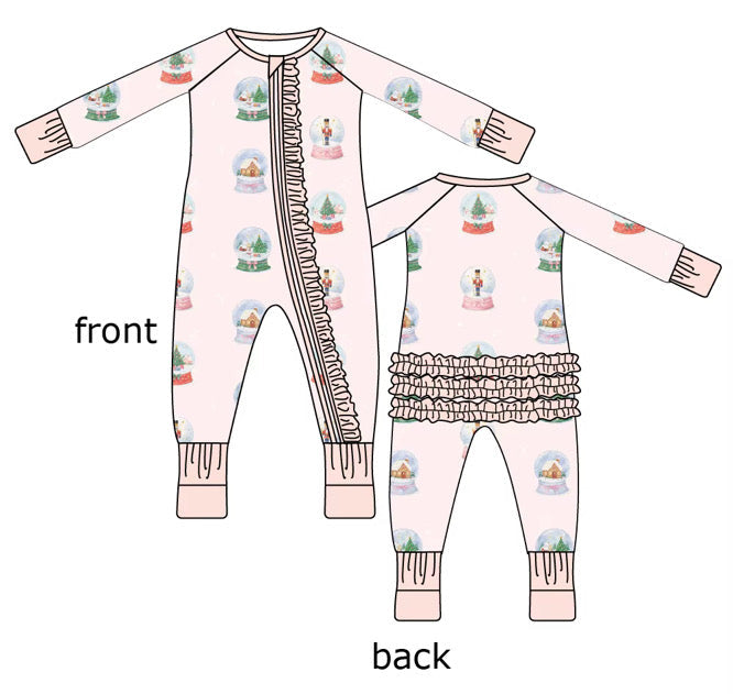 SnowGlobe Ruffle Zippie * ETA 10/20