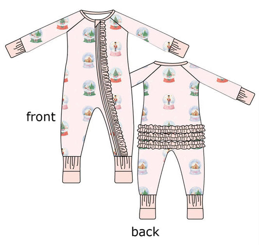 SnowGlobe Ruffle Zippie * ETA 10/20