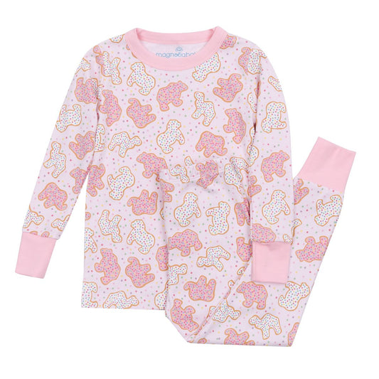 Animal Crackers Pink Long Pajamas