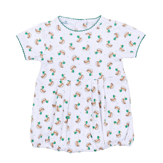 Mini Mallard Print Short Sleeve Bubble - Green