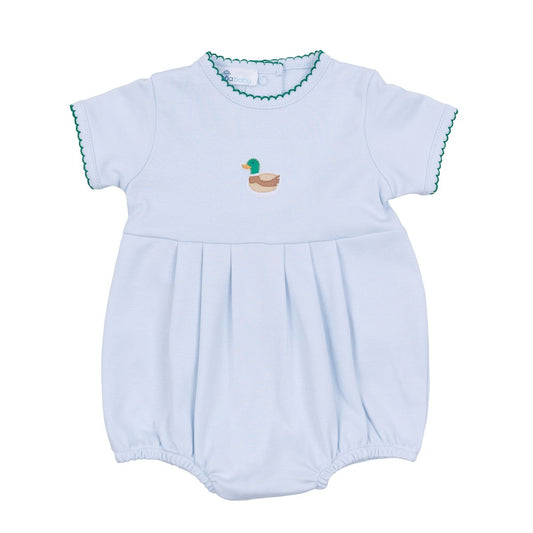 Mini Mallard Embroidered Bubble - Light Blue