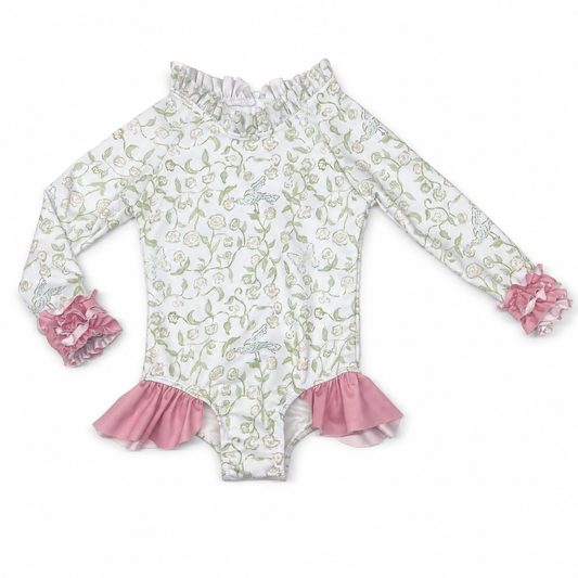 Children's Songbird Garden Rash Guard