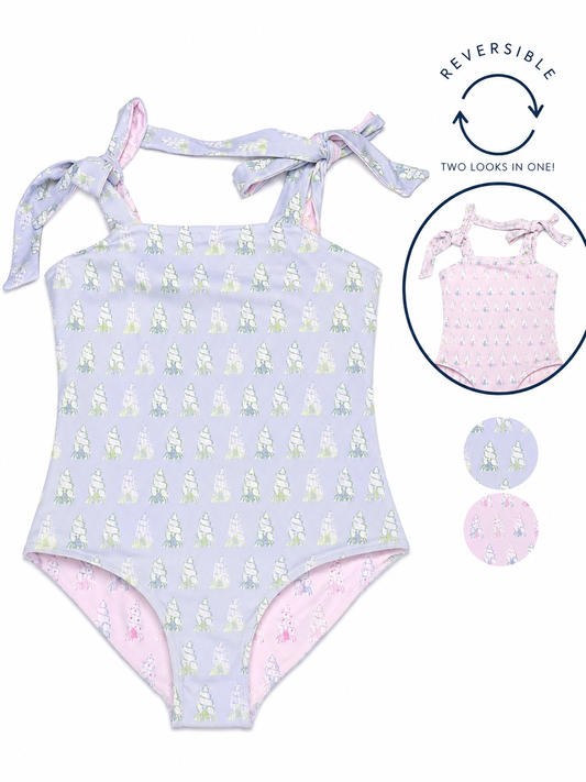 Women’s Reversible Pink/Blue Sand Crabs Swim * May ETA