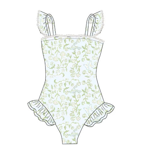 Children's Songbird Garden One Piece Swim *ETA May*