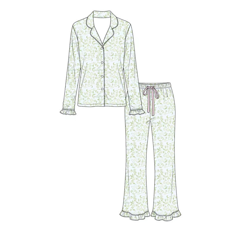 Women's Songbird Garden Frilly Pajama Set *ETA May*