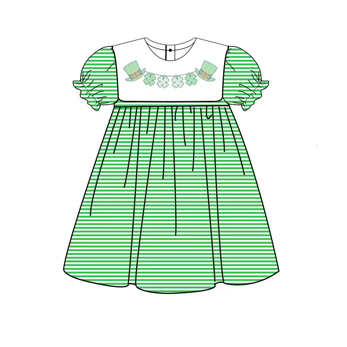 Embroidered Shamrock Dress