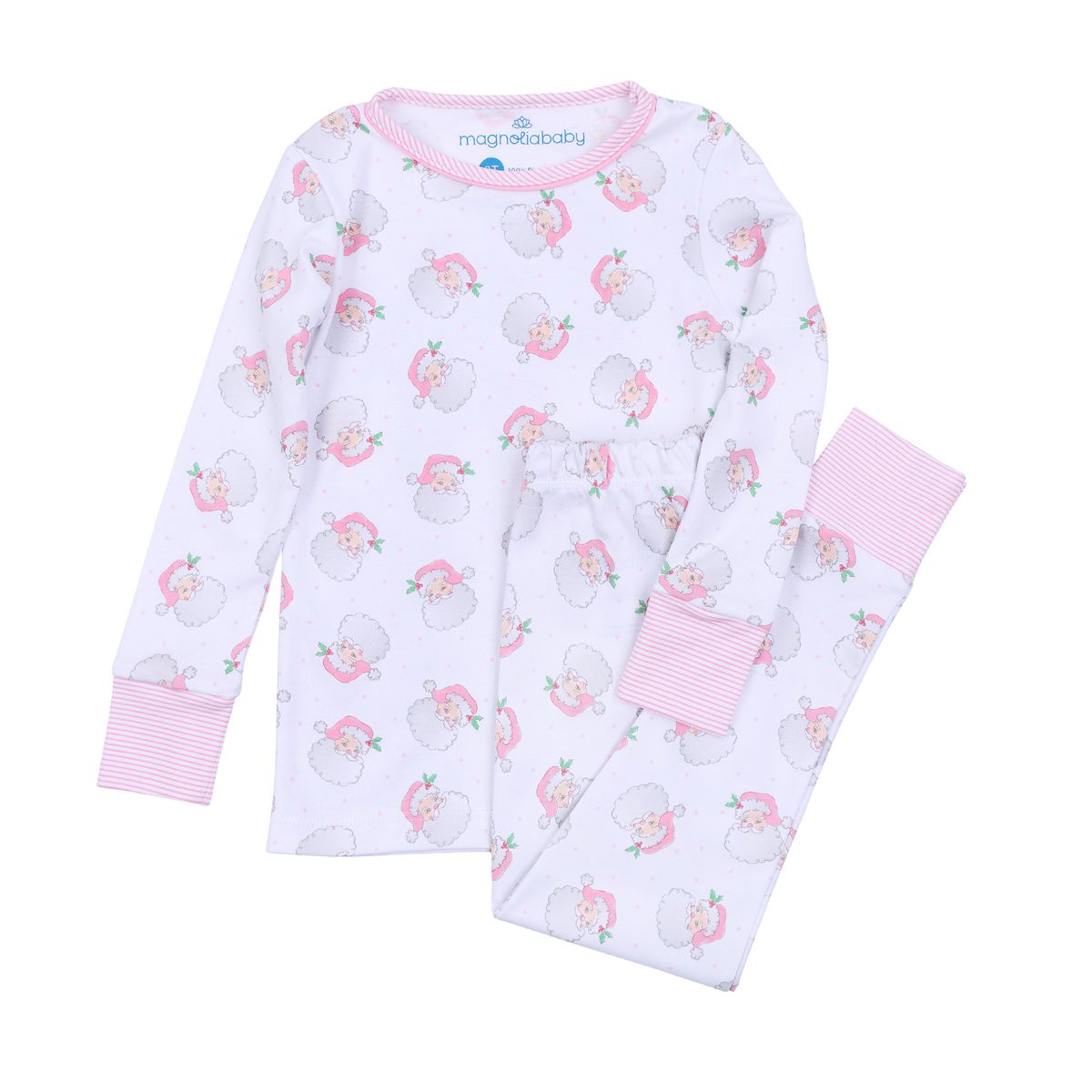 Santa Baby Pink Toddler Long Pajamas