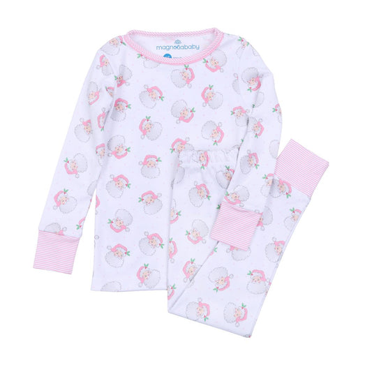 Santa Baby Pink Toddler Long Pajamas