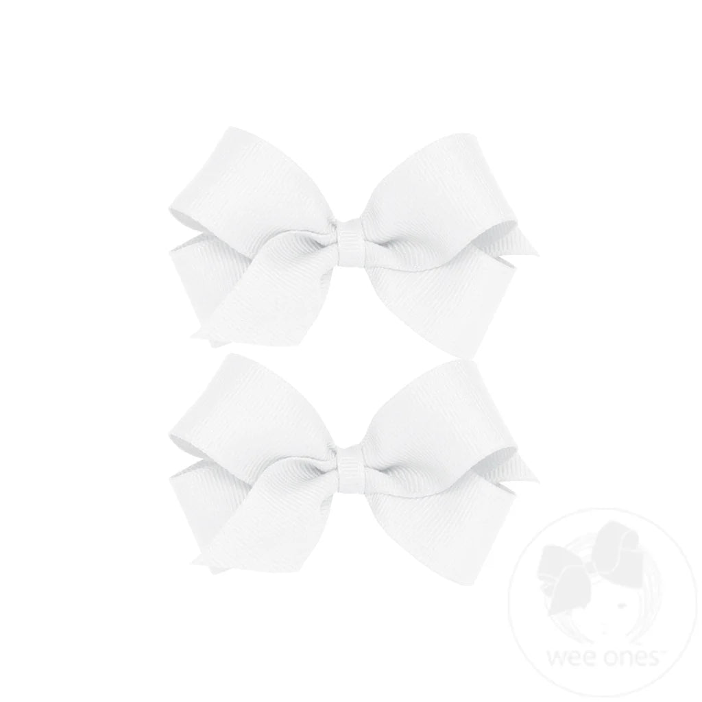 Mini Grosgrain Hair Bow Two Pack