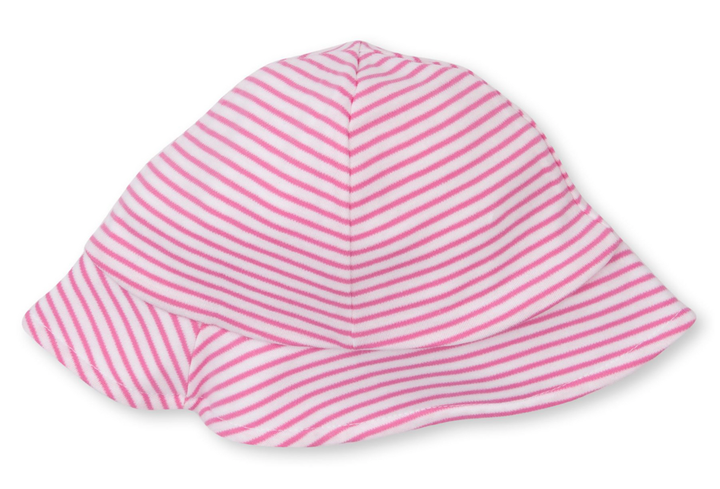 Kissy Kissy Baby Girls Pink Stripe Breaching Whales Reversible Sun Hat