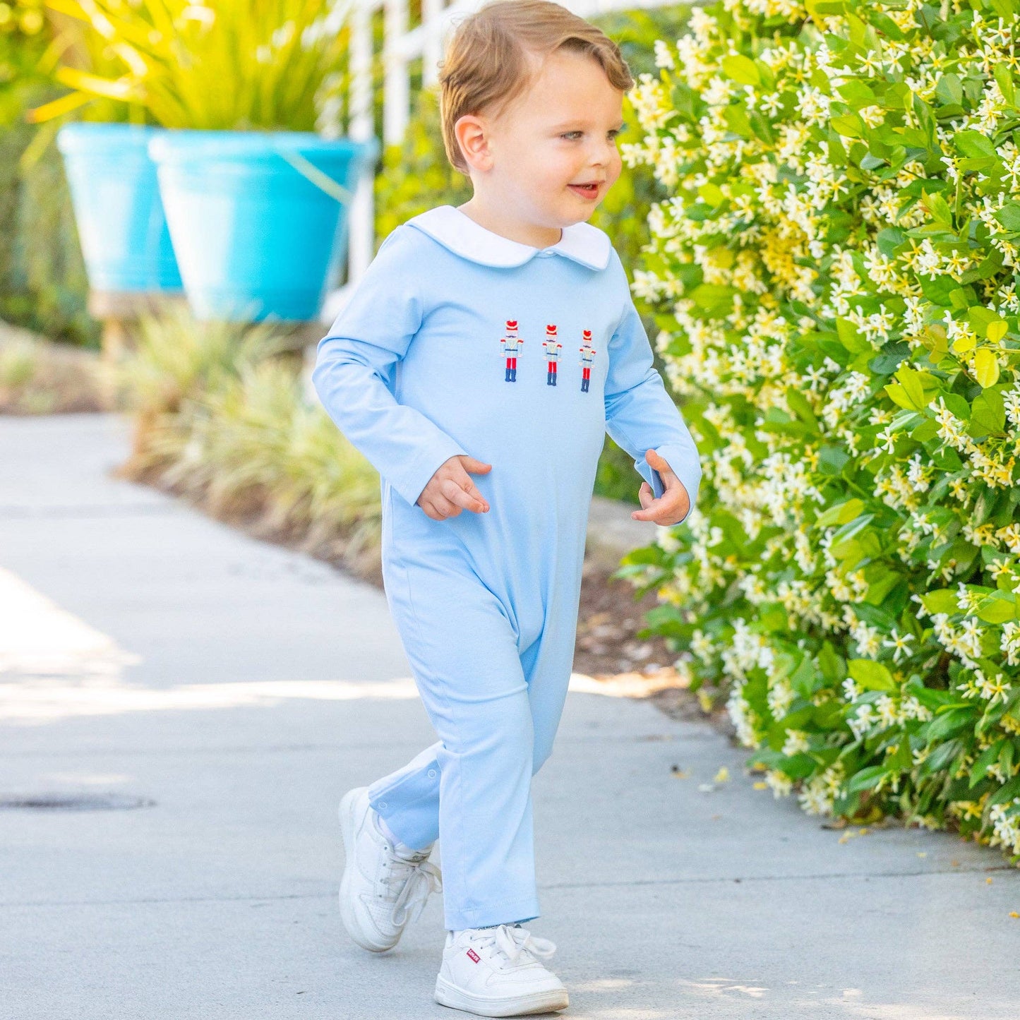 Boys Collar Romper - Nutcracker