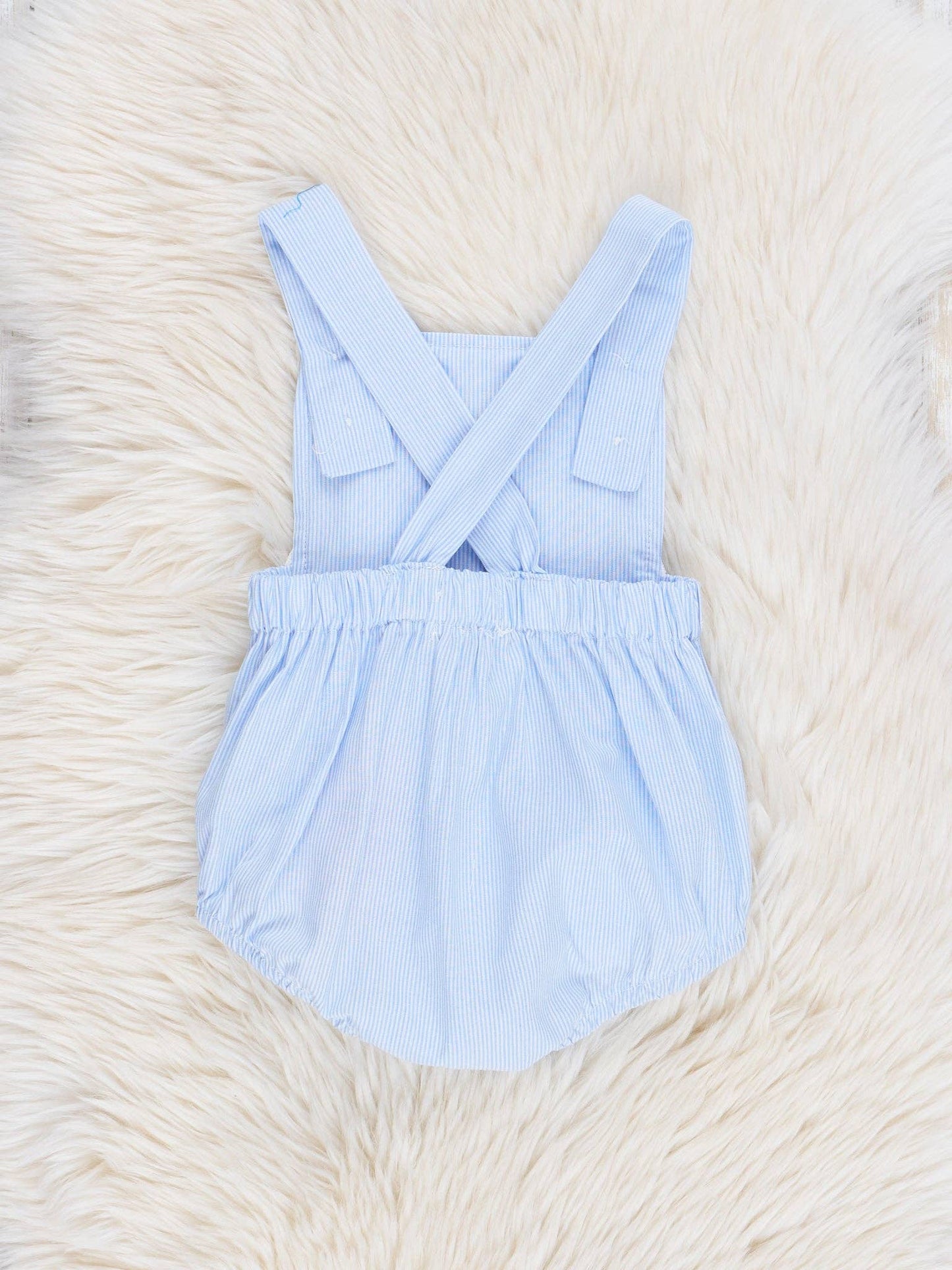 Blue Poppy Bunny Romper