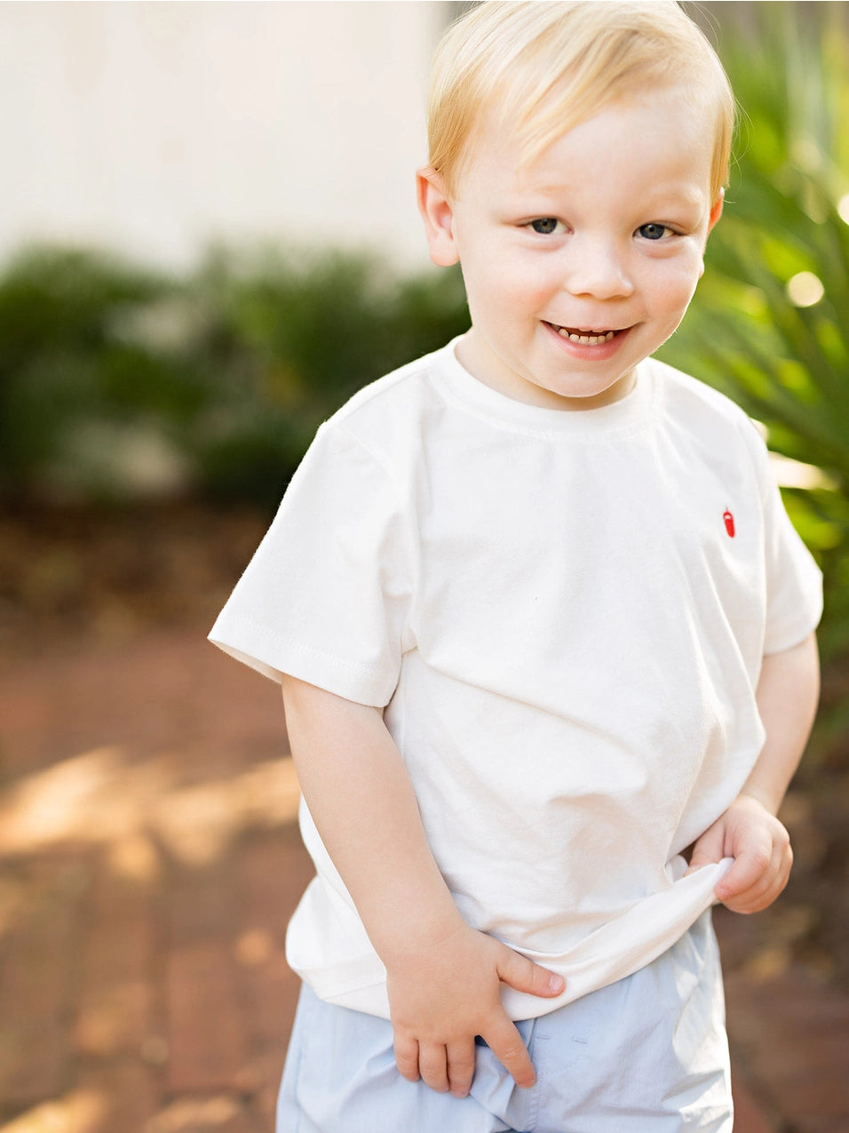 Smith Light Blue Twill Kids Shorts