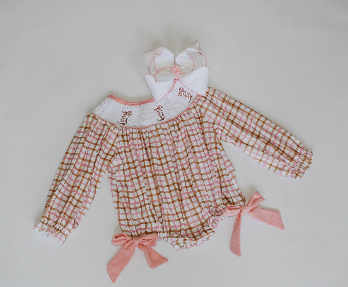 Smocked Boot Bubble Romper